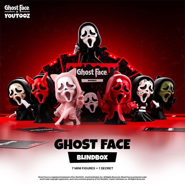 Venez découvrir les nouvelles blind box YOUTOOZ sur le thème de Ghostface !