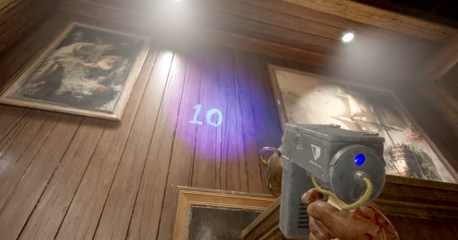 Chiffre révélé sous la lampe à UV